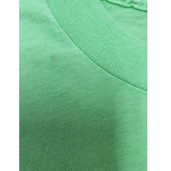 Vtintage 1990s Hog Head Premium Beer Lime Green Graphic T shirt Men's Size Large - Picture 9 of 9